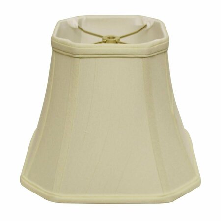 HOMEROOTS 18 in. Ivory Slanted Square Bell Monay Shantung Lampshade, Egg 469688